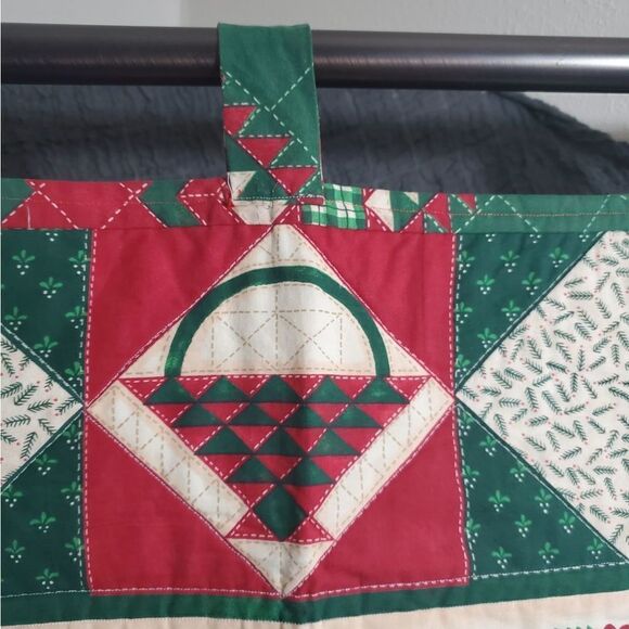 Vtg Christmas Snowman Quilt Decor - Picture 4 of 6
